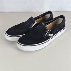 Vans Slip-On Skate Shoes Men’s US 8 Black Canvas Low Top